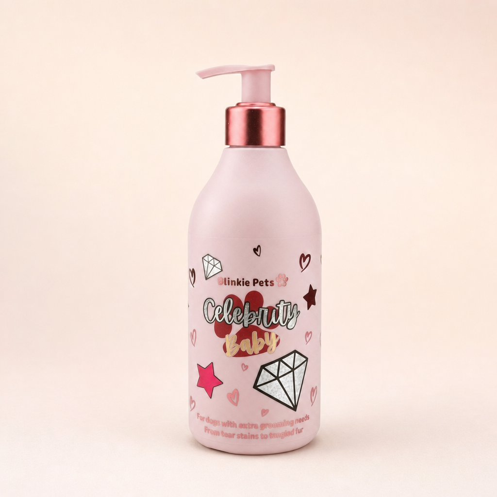 CELEBRITY BABY (Paw Malone Scent) – Luxury Shampoo for White Dogs | Tangle-Free, Silky Coat, Shedding & Tear Stain Control