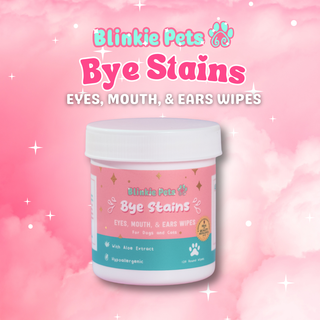 Bye Stains - All-in-one Fur and Tear Stain Remover For Dogs and Cats 120 Round Wipes