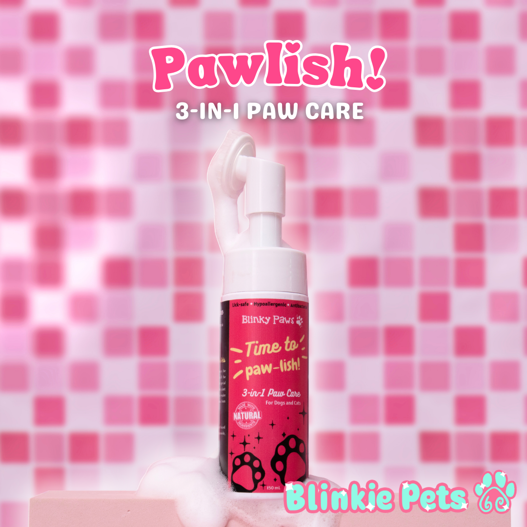 Natural Paw Care with Brush (Cleansing Foam) 3-in-1 for Itchy Smelly Dry Paws