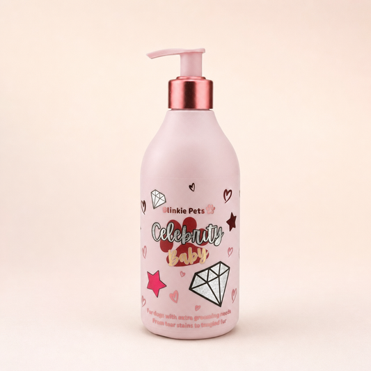 CELEBRITY BABY (Paw Malone Scent) – Luxury Shampoo for White Dogs | Tangle-Free, Silky Coat, Shedding & Tear Stain Control