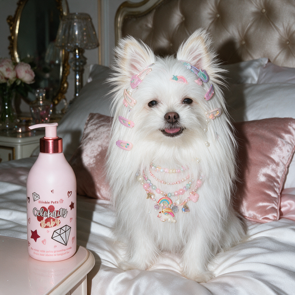 CELEBRITY BABY (Paw Malone Scent) – Luxury Shampoo for White Dogs | Tangle-Free, Silky Coat, Shedding & Tear Stain Control